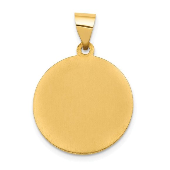 14k Sacred Heart of Jesus Medal Round Pendant New Religious Charm Yellow Gold - Picture 4 of 4